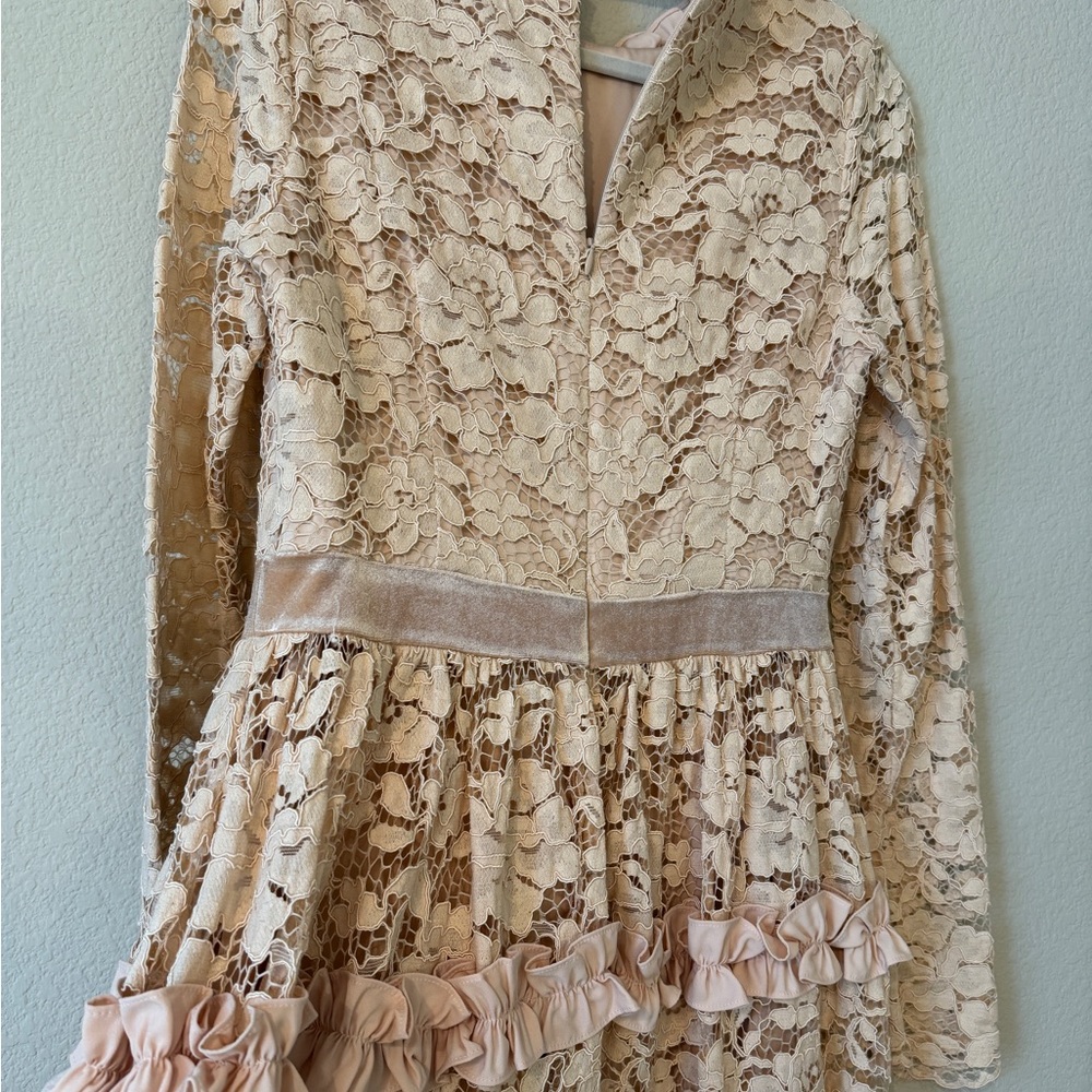 Pink Lace Midi Dress